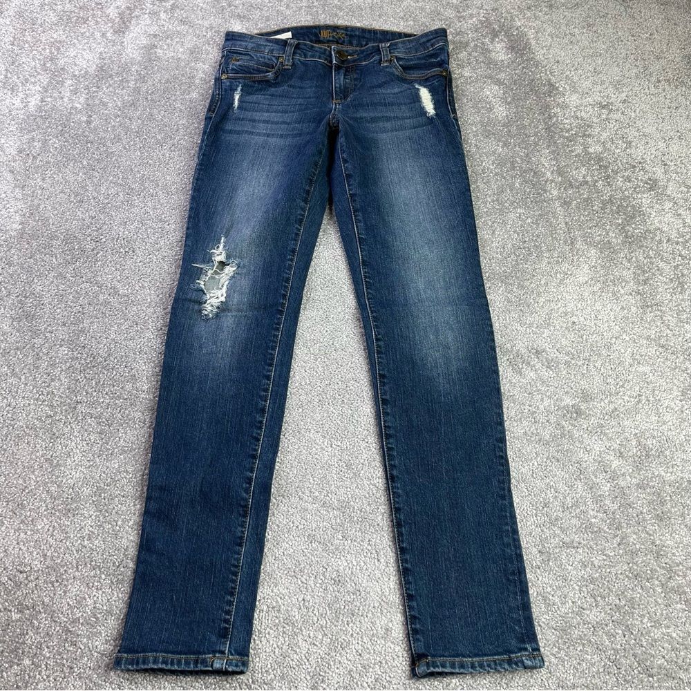 Kut From The Kloth Diana Jeans Women's 2 Blue Skinny Dark Wash Relaxed Fit